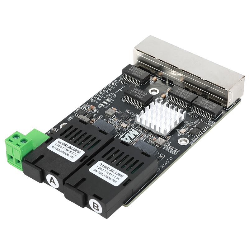 LX-IS0402C 矿用本安型千兆两光四电模块