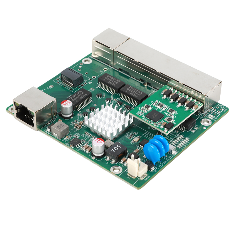 LX-IS601F 纯国产千兆工业级交换机模块 光电复用SFP 48V标准POE供电 满足电磁干扰辐射EMCI定制PCBA主板子